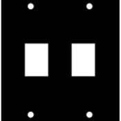 Middle Atlantic KEY-2 UCP Panel with Keystone Bevels for UCP-SF