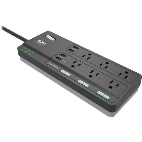 APC 6-Outlet Smart Surge Protector with 4 USB Charging Ports