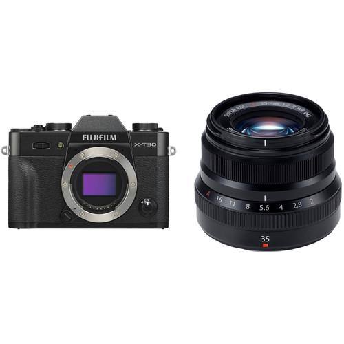 FUJIFILM X-T30 Mirrorless Digital Camera with 35mm f 2 Lens Kit
