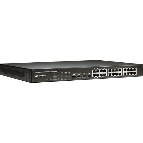 GEOVISION GV-POE2411 24 Gigabit PoE Compliant Managed Switch