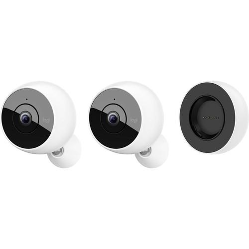 Logitech Circle 2 2MP 2 Wire-Free Network Cameras Combo Pack with Additional Battery