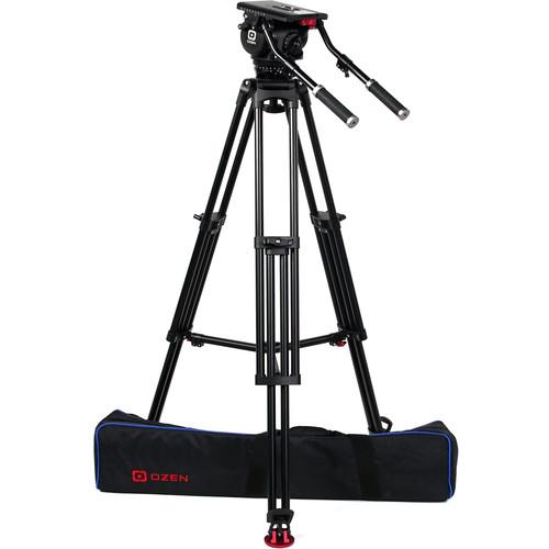 OZEN 100AL1HD 100mm Aluminum Tripod & Agile 20 Fluid Head System