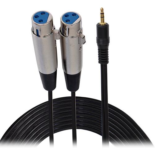 Pyle Pro 3.5mm Male to Dual XLR Female Cable