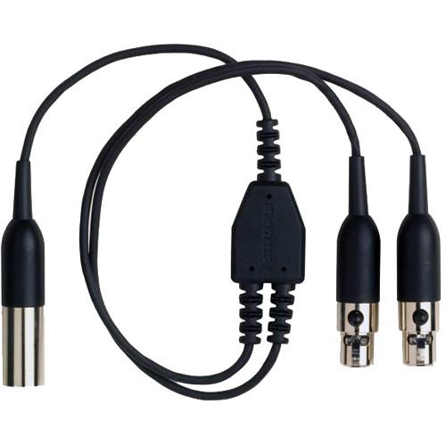 Shure Y-Cable TA4M to 2 - TA4F for Connecting 2- AXT100 Bodypack Transmitters