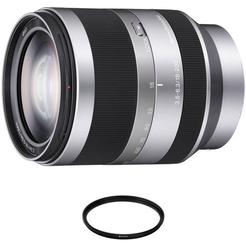 Sony E 18-200mm f 3.5-6.3 OSS Lens with UV Filter Kit