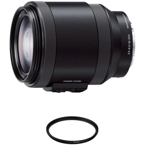 Sony E PZ 18-200mm f 3.5-6.3 OSS Lens with UV Filter Kit