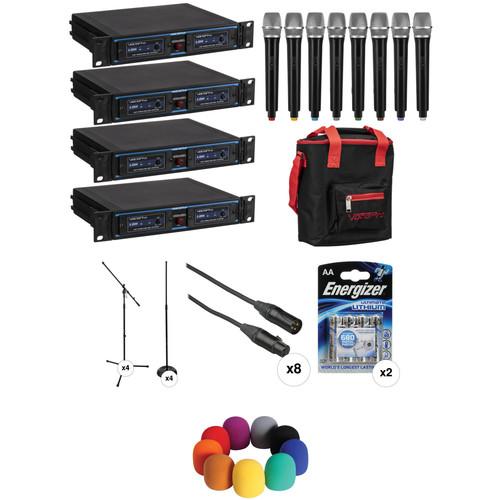 VocoPro UDH-CHOIR-8 Handheld Wireless Microphone System Complete Package Kit