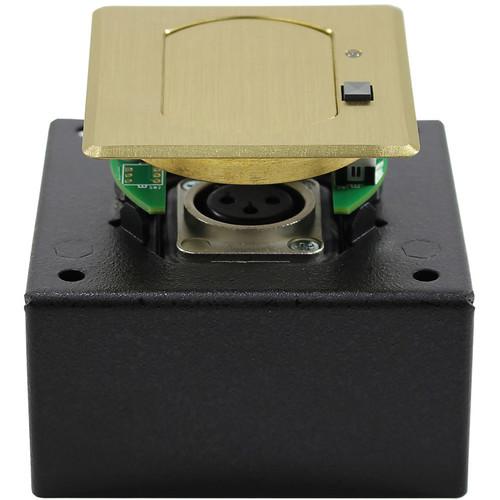 FSR T3-MJ1BM Square Table Microphone Mount Box with Mute & Improved Noise Isolation