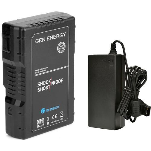 GEN ENERGY 1X 98Wh V-Mount Battery W Single Charger, 16.8V 3.5A