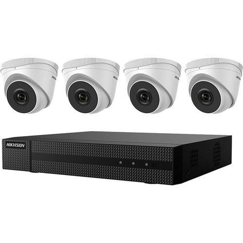 Hikvision EKI-Q41T44 4-Channel 4MP NVR with 1TB HDD & 4 4MP Night Vision Turret Cameras Kit