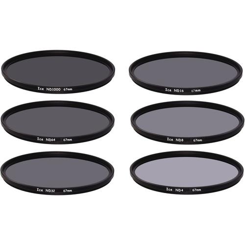 Ice 67mm ND4 ND8 ND16 ND32 ND64 ND1000 Wallet 6-Piece Filter Set