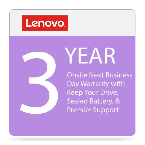 Lenovo 3-Year Onsite Next Business Day Warranty with Keep Your Drive, Sealed Battery, & Premier Support