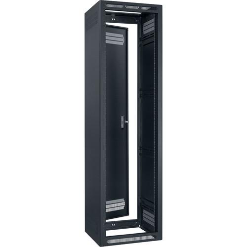 Lowell Manufacturing Rack-Enclosed-42U, 22" Deep, 1-Pair Adustable Rails, Rear Door
