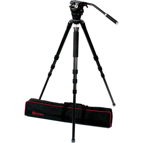 OZEN 75CF3 75mm Carbon Fiber Tripod & Agile 6S Fluid Head System