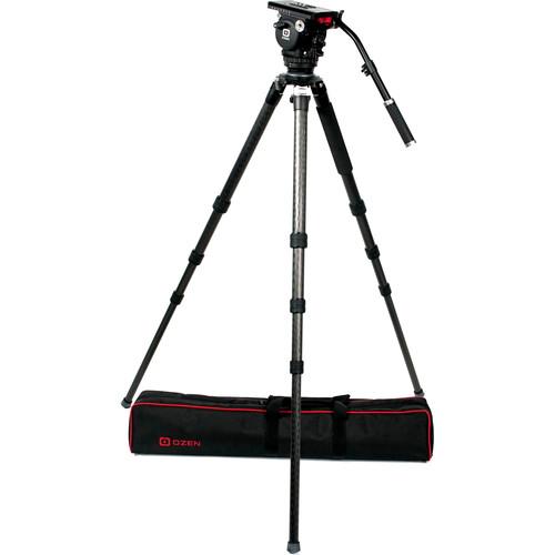 OZEN 75CF3 75mm Carbon Fiber Tripod & Agile 8 Fluid Head System
