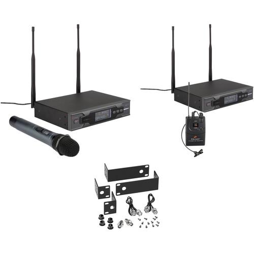 Polsen Dual-Channel UHF Wireless Combo Microphone System