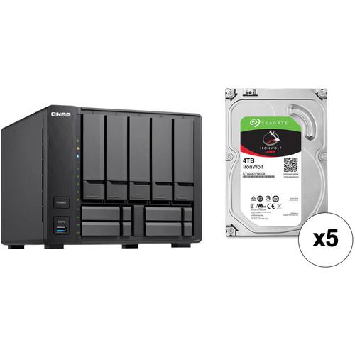 QNAP TVS-951X 20TB 9-Bay NAS Enclosure Kit with Seagate NAS Drives