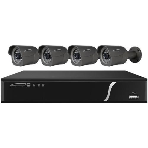 Speco Technologies 4-Channel Plug and Play NVR with 4 Outdoor IR Bullet Cameras with 2.8mm Lens