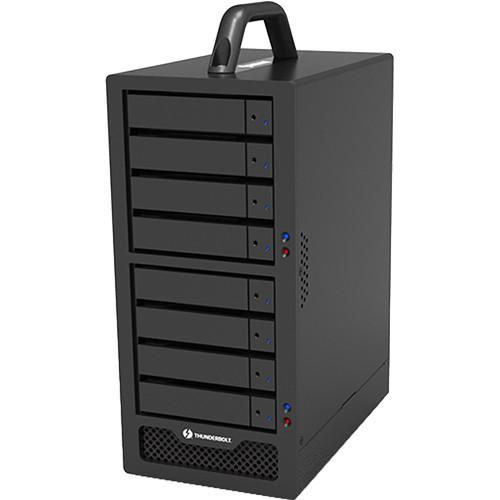 STARDOM 8-Bay Sr4-Tb2 Thunderbolt2 Raid5 Black Enclosure -Black