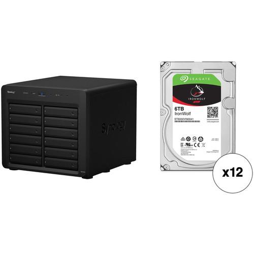 Synology DX1215 72TB 12-Bay NAS Expansion Unit Kit with Seagate NAS Drives