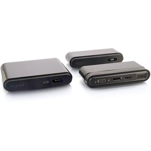 C2G USB-C Travel Dock With Charging And Hub, C2G, USB-C, Travel, Dock, With, Charging, Hub