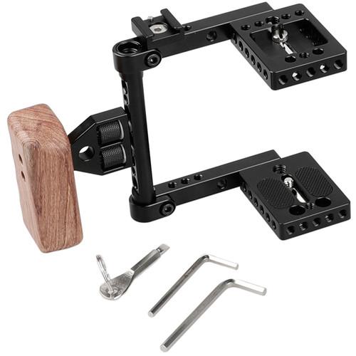 CAMVATE Cage Kit with Wooden Left Handle for Blackmagic Pocket Cinema Camera 4K