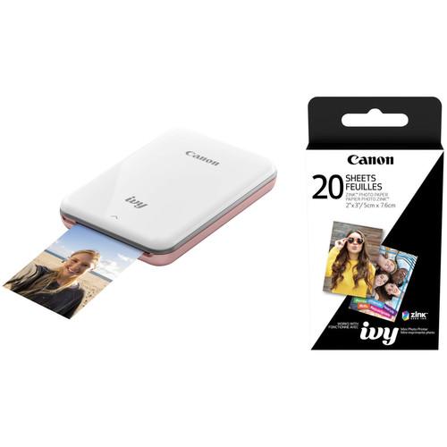 Canon IVY Mini Mobile Photo Printer with 2 x 3" ZINK Photo Paper Pack