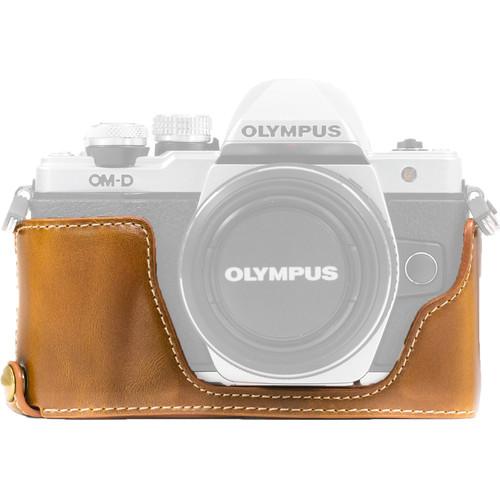 MegaGear Ever Ready PU Leather Half Case and Strap for Olympus OM-D E-M10 Mark II, E-M10