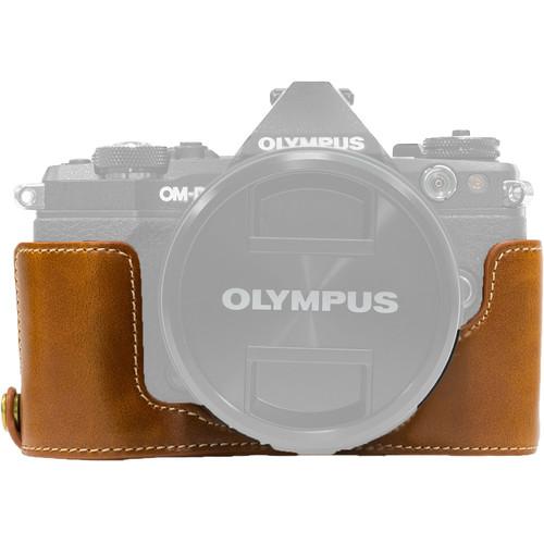 MegaGear Ever Ready PU Leather Half Case and Strap for Olympus OM-D, E-M5 Mark II