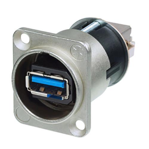 Neutrik Reversible USB A to USB B Gender Changer in D-Shape Housing