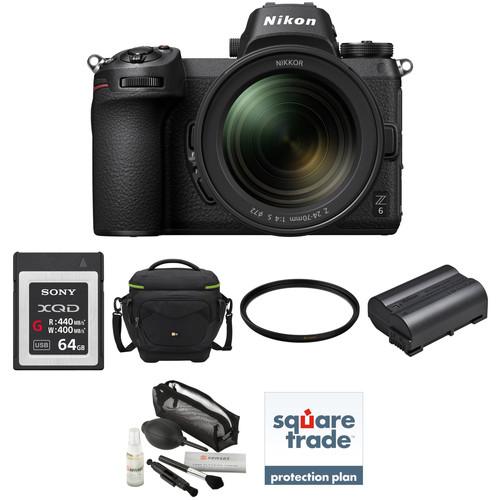 Nikon Z 6 Mirrorless Digital Camera with 24-70mm Lens Deluxe Kit