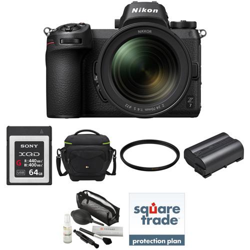 Nikon Z 7 Mirrorless Digital Camera with 24-70mm Lens Deluxe Kit
