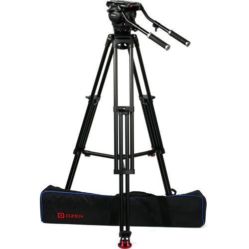 OZEN 100AL1HD 100mm Aluminum Tripod & Agile 20S Fluid Head System