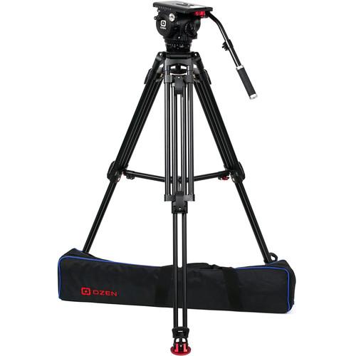 OZEN 100AL2HD 100mm Aluminum Tripod & Agile 18 Fluid Head System
