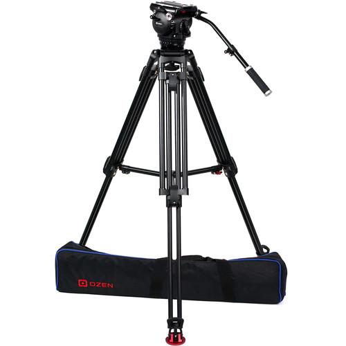 OZEN 100AL2HD 100mm Aluminum Tripod & Agile 18S Fluid Head System