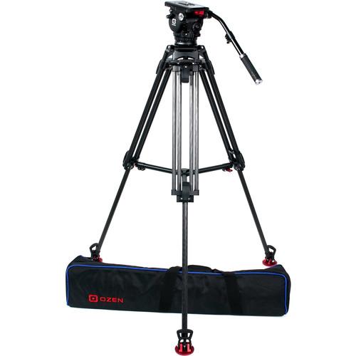 OZEN 100CF2 100mm Carbon Fiber Tripod & Agile 10 Fluid Head System