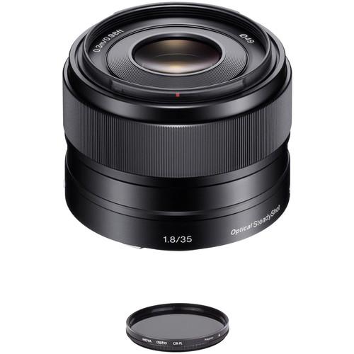 Sony E 35mm f 1.8 OSS Lens with Circular Polarizer Filter Kit