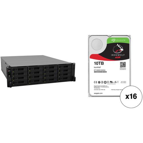 Synology RackStation RS2818RP 160TB 16-Bay NAS Enclosure Kit with Seagate NAS Drives