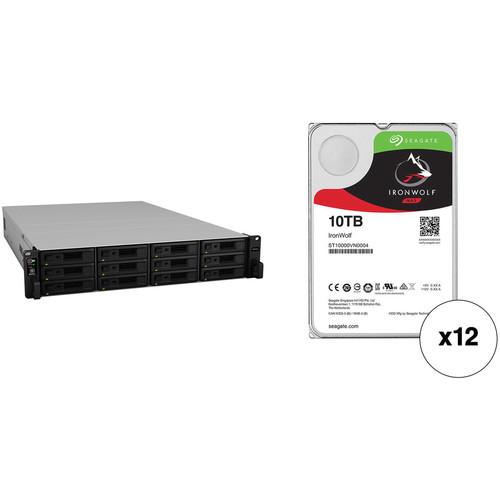 Synology RackStation RS3618xs 120TB 12-Bay NAS Enclosure Kit with Seagate NAS Drives