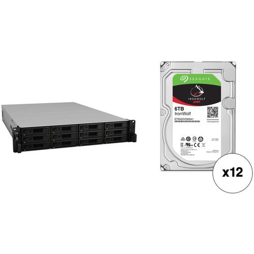 Synology RackStation RS3618xs 72TB 12-Bay NAS Enclosure Kit with Seagate NAS Drives