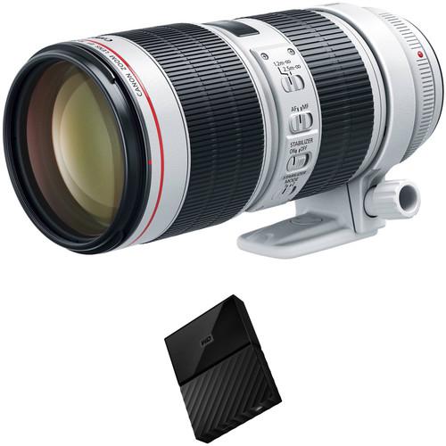 Canon EF 70-200mm f 2.8L IS III USM Lens with External Hard Drive Kit