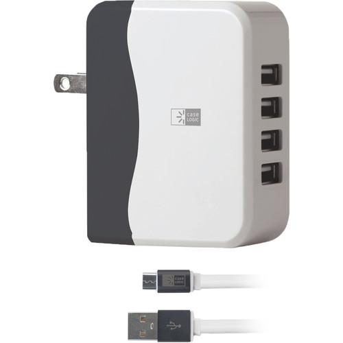 Case Logic 4.9A 4-Port USB Wall Charger
