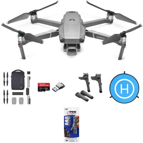 DJI Mavic 2 Pro with Fly More Combo, 64GB microSD & Accessories Kit