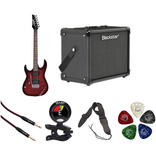 Ibanez GRX70QAL GIO Series Left-Handed Electric Guitar Kit with Blackstar ID:Core Amplifier, Cable, Tuner & Strap