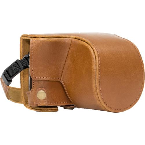 MegaGear Ever Ready PU Leather Case & Strap for Select Panasonic LUMIX with 12-32mm