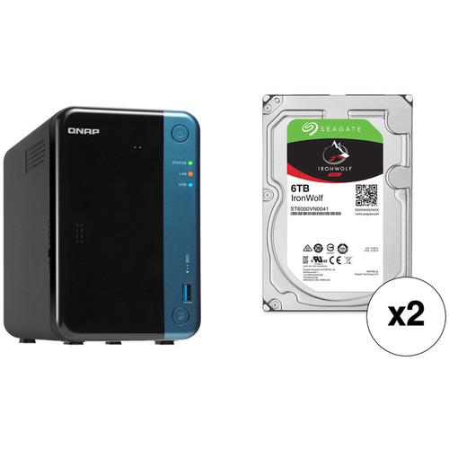 QNAP TS-253Be 12TB 2-Bay NAS Enclosure Kit with Seagate NAS Drives