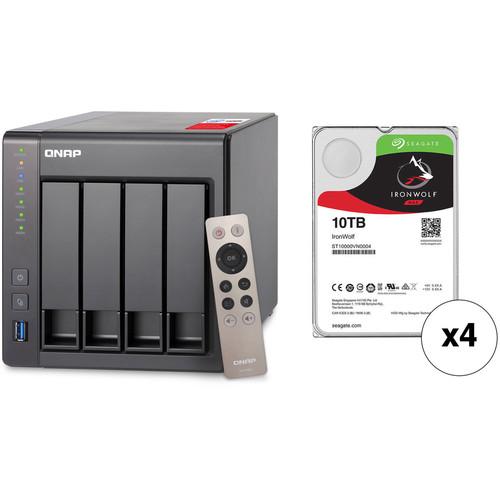 QNAP TS-451 40TB 4-Bay NAS Server Kit with Seagate NAS Drives