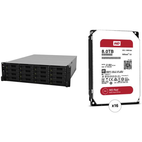 Synology RackStation RS4017xs 128TB 16-Bay NAS Enclosure Kit with WD NAS Drives
