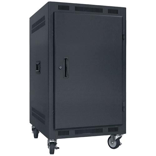 Lowell Manufacturing Rack-Portable-14U, 27" Deep, Solid Door