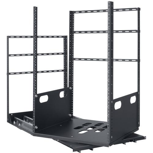 Lowell Manufacturing Rack-Pull And Turn System-16U, 4-Slides, 23" Deep